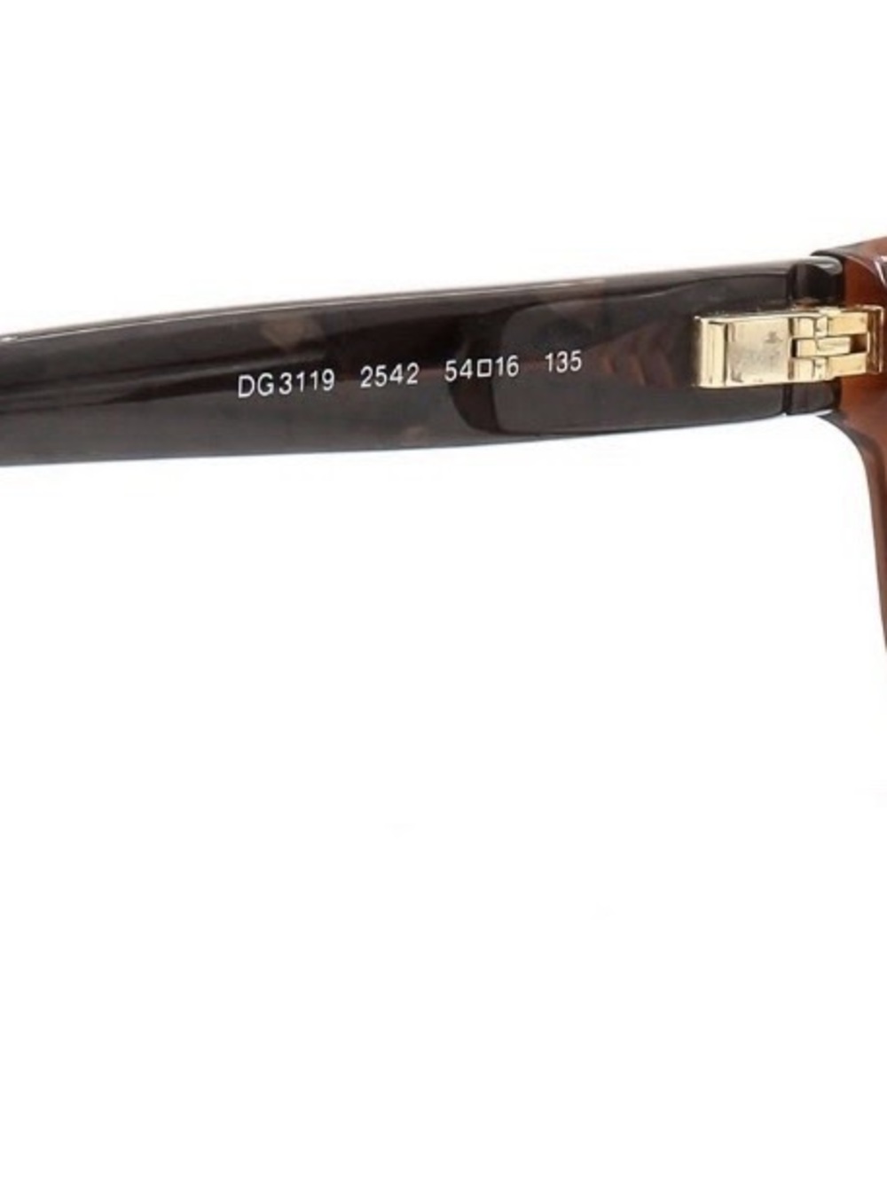 Dolce & Gabbana Brown Tortoise Square Frame Glasses with Gold Logo - Picture 8 of 11
